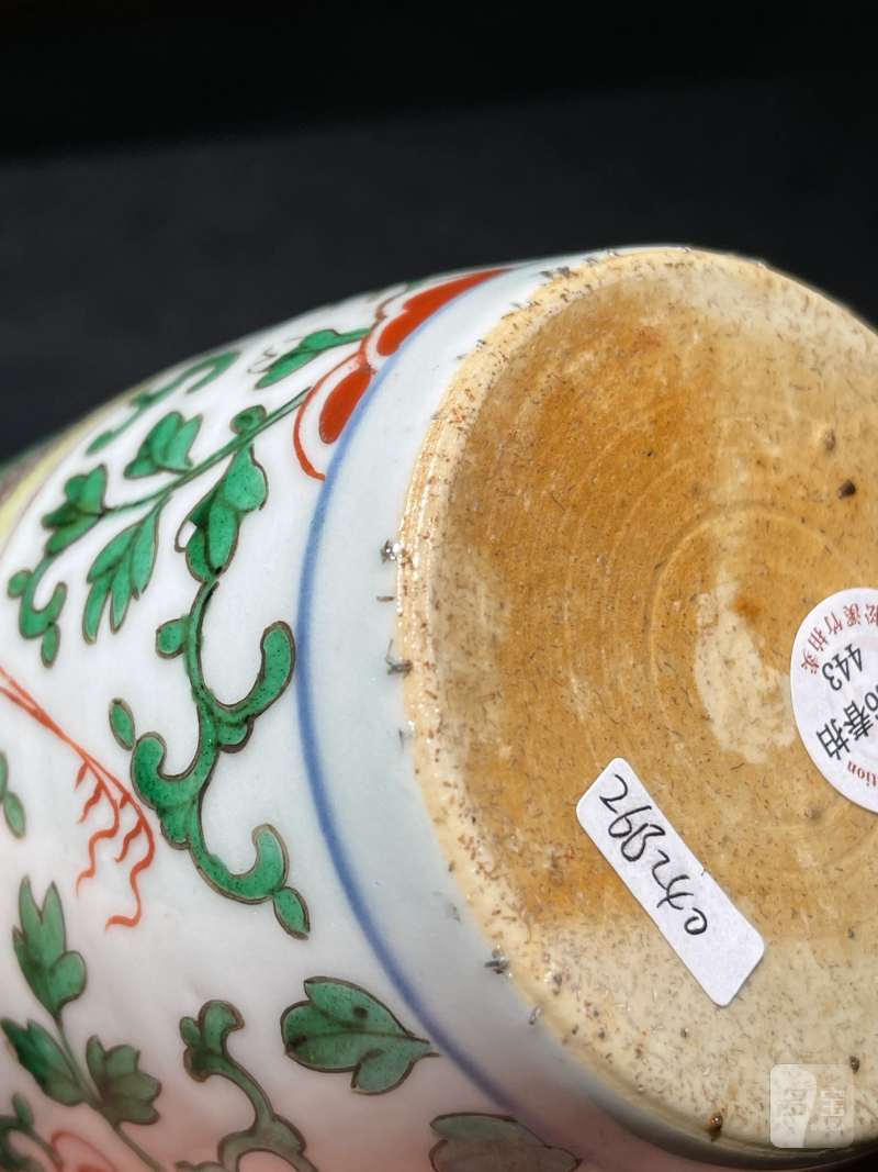 清早期 五彩凤穿牡丹纹盖罐一对 - 图18